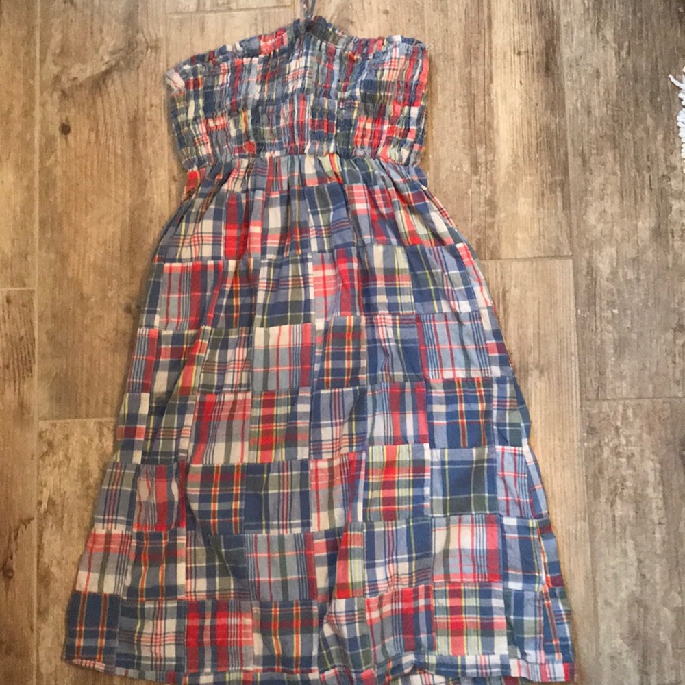 Tie Plaid Dress (S)